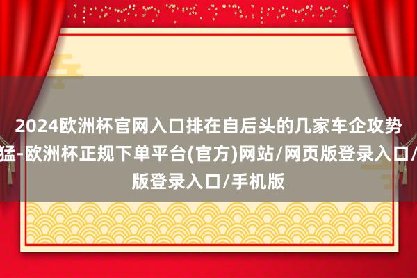 2024欧洲杯官网入口排在自后头的几家车企攻势越来越猛-欧洲杯正规下单平台(官方)网站/网页版登录入口/手机版