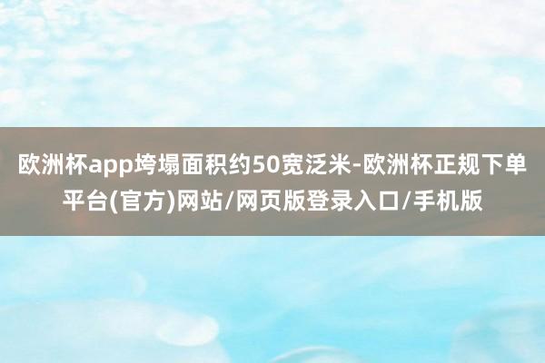 欧洲杯app垮塌面积约50宽泛米-欧洲杯正规下单平台(官方)网站/网页版登录入口/手机版