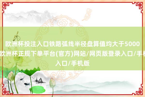 欧洲杯投注入口铁路弧线半径盘算值均大于5000米-欧洲杯正规下单平台(官方)网站/网页版登录入口/手机版