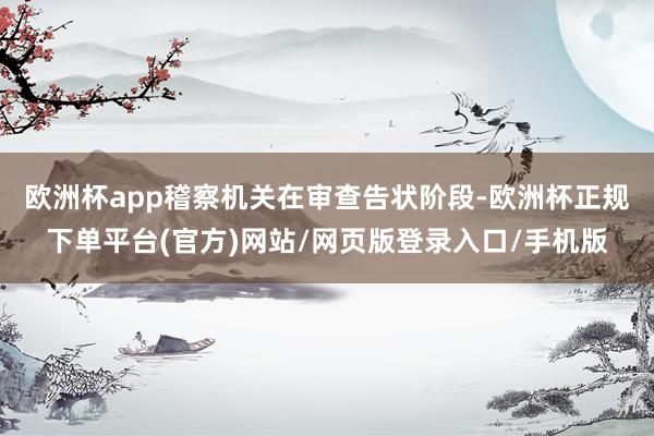 欧洲杯app　　稽察机关在审查告状阶段-欧洲杯正规下单平台(官方)网站/网页版登录入口/手机版