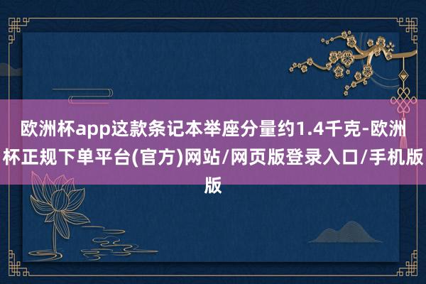 欧洲杯app这款条记本举座分量约1.4千克-欧洲杯正规下单平台(官方)网站/网页版登录入口/手机版